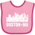 thumbnail image 3 of Inktastic Boston Massachusetts City Skyline with Grunge Boys or Girls Baby Bib, 3 of 4