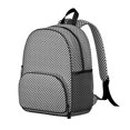 thumbnail image 2 of Black and White Checkered Backpack Backpack for School,Cute School Bag,Schoolbag with Adjustable Shoulder Straps & Padded Back,13.8"x11.4"x6", 2 of 6