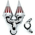 thumbnail image 3 of Krator Chrome Dual Spike Intake Air Cleaner Filter Kit Compatible with Harley-Davidson Sportster Custom Applications, 3 of 3