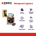 thumbnail image 4 of Zippo Pocket Lighter Blooming Skull Street Brass, 4 of 7