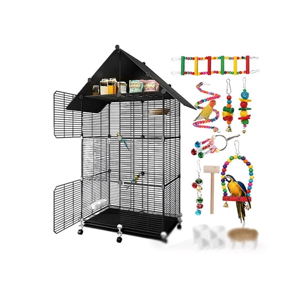 Jaula de pájaros de lujo for loros, nuevo tipo completo de pajarera y nido