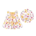 thumbnail image 3 of Coerni Toddler Baby Girls Sleeveless Pineapple Tutu Dress with Sun Hat Summer Outfits Sundress Princess Birthday Party Dress, 3 of 9