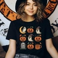 thumbnail image 3 of Pumpkin Spice Halloween Shirt | Cute Ghost and Jack O’Lantern Fall Tee, Natural, Size M, 3 of 6