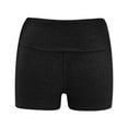 thumbnail image 4 of QHFBli Women Low Waist Lounge Shorts Fold Over Skinny Pajamas Shorts Summer Casual Pj Bottom Sleep Shorts b-Black L, 4 of 5
