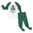 thumbnail image 6 of Quealent Girls Christmas Pajamas Holiday Pjs for Kids Santa Long Sleeve Sleepwear Dark Green for Size 3-4 Years, 6 of 7