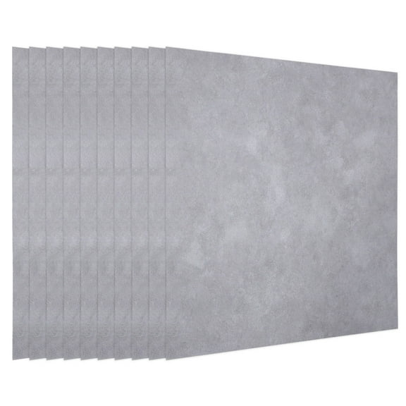 MLINS 10 Pcs Grip Pvc Self-adhesive Floor 60.00X60.00X0.10CM Grey