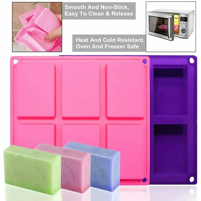 Silicone Molds for Soaps 4oz, Square Soap Molds for Soap Making, Flexible  Silicone Resin Mold for Homemade Craft