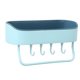 thumbnail image 1 of Billuyoard Estante de cocina para baño, estante de baño montado en la pared, soporte de almacenamiento, organizador de plástico para inodoro, toallero, Juegos de accesorios de baño Verde azul Billuyoard HA000469-02B, 1 of 1