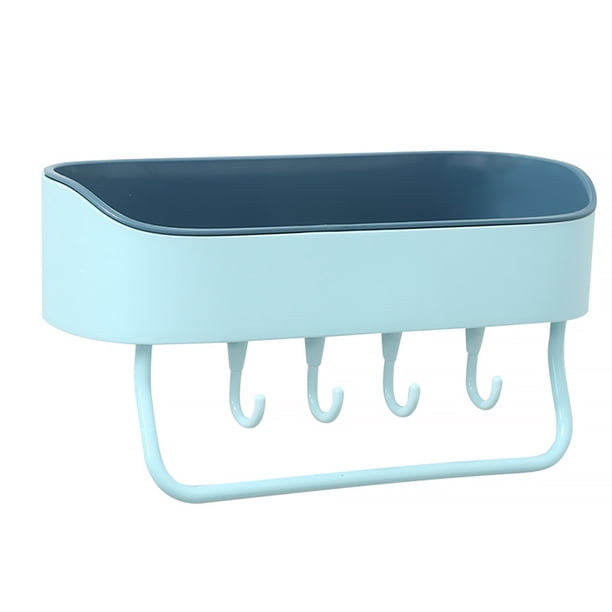 Billuyoard Estante de cocina para baño, estante de baño montado en la pared, soporte de almacenamiento, organizador de plástico para inodoro, toallero, Juegos de accesorios de baño Verde azul Billuyoard HA000469-02B