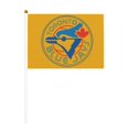 thumbnail image 2 of Drapeau de Mode Toronto Baseball Double Face à Main 5,5x8,2 Po, Polyester avec Mât en Plastique Mcp755, 2 of 7