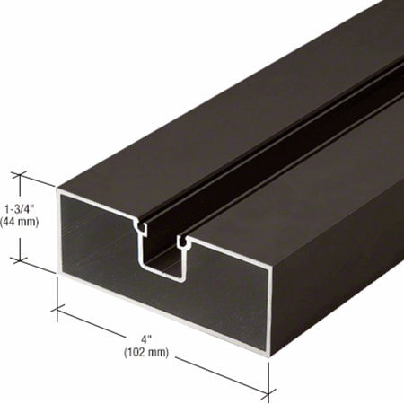 Dark Bronze Center - CRL-U.S. Aluminum Center Hung Door Jamb, Dark Bronze Anodic, 21'8