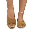 thumbnail image 5 of LTTVQM Womens Jelly Sandals Transparent Glitter Clear Closed Toe Flats Casual Lightweight Slip on Vacation Trendy Shoes Yellow 38(US-7), 5 of 5