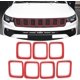 thumbnail image 1 of Parrilla Roja En Abs Para Jeep Compass Mp 2017-2020, 1 of 5
