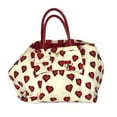 thumbnail image 1 of Pre-Owned PRADA Prada Heart Logo Handbag Bag Bicolor Tote Leather Nylon Women's White (Fair), 1 of 16