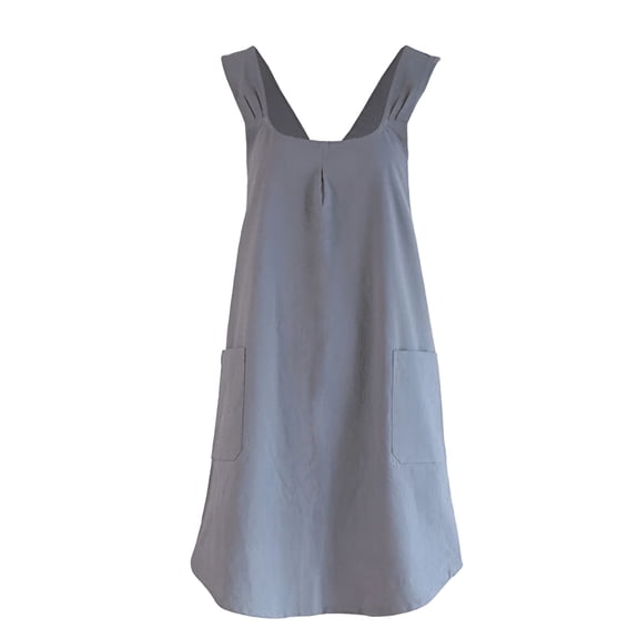 ACDANC Cute Linen Cross-Back Aprons for Women with Pockets —cute aprons for women Perfect for Cooking,Baking,Painting,Gardening,and Cleaning