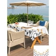 thumbnail image 5 of Outdoor Tablecloths with Umbrella Hole & Zipper, Spring Flowers Rectangle Tablecloth 60x120 Inch, Modern Simple Floral Plants Lines Art Waterproof Table Cloth, Patio/Pool/Picnic Table Covers, 5 of 8