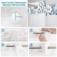thumbnail image 4 of No Hook Shower Curtain, Blue Teal Grey Coral Coastal Shower Curtains for Bathroom with See Through Top Window, Summer Beach Nautical Ocean Waterproof & Washable Bath Curtain 66"x72", 4 of 9