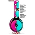 thumbnail image 2 of Skin Decal Wrap works with Original Beats Solo Pro Headphones Ripped Colors Hot Pink Neon Teal Skin Only BEATS NOT INCLUDED, 2 of 5