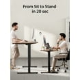 thumbnail image 2 of 55-Inch L-Shaped Electric Standing Desk Height Adjustable Sit Stand Desk for Home Office, Rustic Brown, 2 of 7