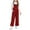 Red, variant on Girls Plaid Fleece Sleeveless Romper Adjustable Strap Wide Leg Jumpsuit Casual Loose Fuzzy Pockets Winter Outerwear Outfit 5-14Y