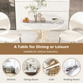 thumbnail image 7 of Resenkos 36-Inch Mid Century Modern Kitchen Table with Faux Marble Tabletop and Solid Rubber Wood Legs-White, Dining Table, Kitchen Bar Height Table and Chairs for Dining Room, Small Space, 7 of 7
