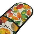 thumbnail image 4 of Yayeee Double Oven Mitt Kitchen Heat Resistant Baking 35" x7" Quilted Glove, Beige Leaves, 4 of 6