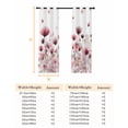 thumbnail image 6 of Watercolor Flowers Blackout Curtains for Bedroom, Spring Pink Ink Floral Botanical Thermal Insulated Kitchen Drapes with Grommets, Light Blocking Window Treatment, 2 Panels 42" x 54", 6 of 7