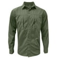 thumbnail image 6 of Shirts for Men Long Sleeve Loose Cargo Outdoor Casual Pure Youth Fashion Solid Color Button Down Shirt Sizes XXXXL, 6 of 6