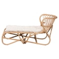 thumbnail image 4 of bali & pari Delara Modern Bohemian Natural Brown Rattan Chaise, 4 of 10