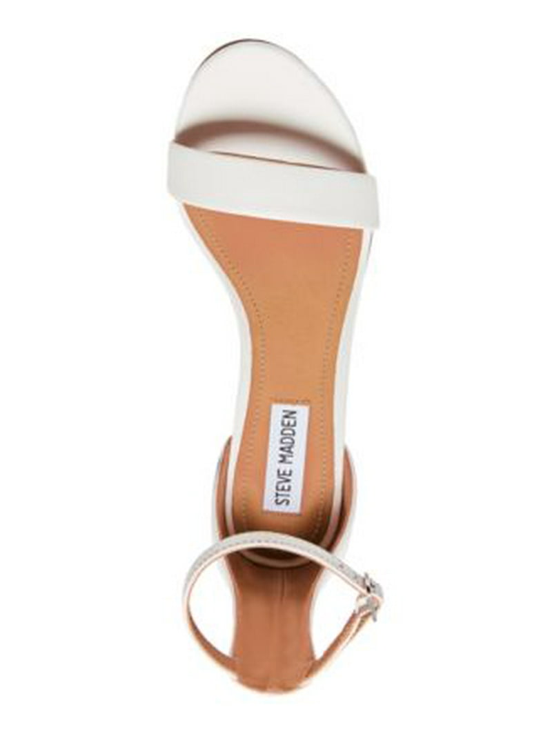 STEVE MADDEN Womens White Padded Adjustable Ankle Strap