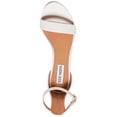 thumbnail image 4 of STEVE MADDEN Womens White Padded Adjustable Ankle Strap Stretch Irenee Round Toe Block Heel Buckle Dress Sandals 10 M, 4 of 4