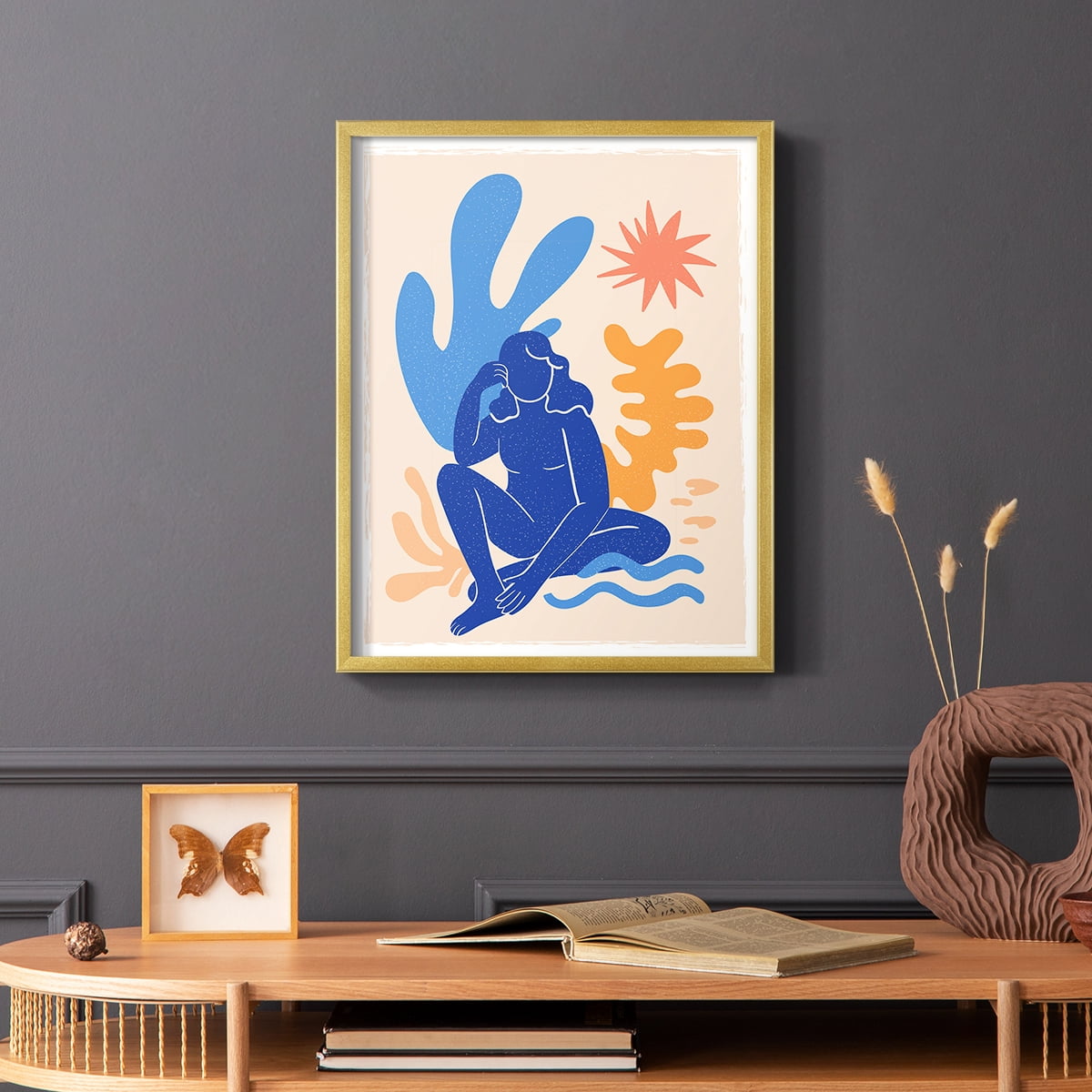 Matisse CCCLXIII in Gold Solid Wood 8 x 10 Framed Print