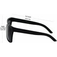 thumbnail image 2 of Flat Top Large Retro Style Square Aviator Black Sunglasses, 2 of 3
