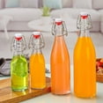 thumbnail image 3 of Glass Swing Top Bottles - 2oz to 34oz Airtight Flip Top Bottles for Kombucha, Cold Brew & Infusions, BPA-Free Leakproof Storage for Juice, Oil, Vinegar - Dishwasher Safe, 3 of 4