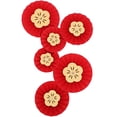 thumbnail image 2 of Milisten 12pcs Hanging Paper Pendants Flower Paper Fans Decoration Party Layout Props for New Year, 2 of 6