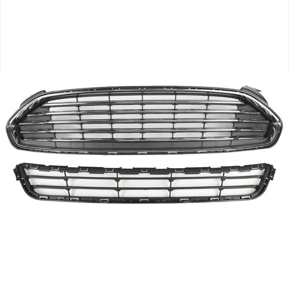 HOUGEET Front Bumper Upper & Lower Grille Grill Kit Fit for 2013-2016 Ford Fusion