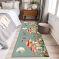 thumbnail image 4 of Red Mushroom Runner Rug for Hallway 2x6ft, Retro Flowers Butterfly Moon Watercolor Non Slip Floor Mat Washable Low-Profile Indoor Carpet for Living Room, Bedroom, Dining Room, 4 of 9