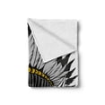 thumbnail image 2 of Skull Soft Flannel Fleece Throw Blanket, Dead Tribe Leader Feather Head Crown with Glasses, Cozy Plush for Indoor and Outdoor Use, 60" x 80", Grey Yellow and Red, by Ambesonne, 2 of 6