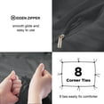thumbnail image 5 of SORMAG Duvet Cover Set Soft Washed Microfiber Duvet Cover 3 Pieces Queen Dark Grey, 5 of 8