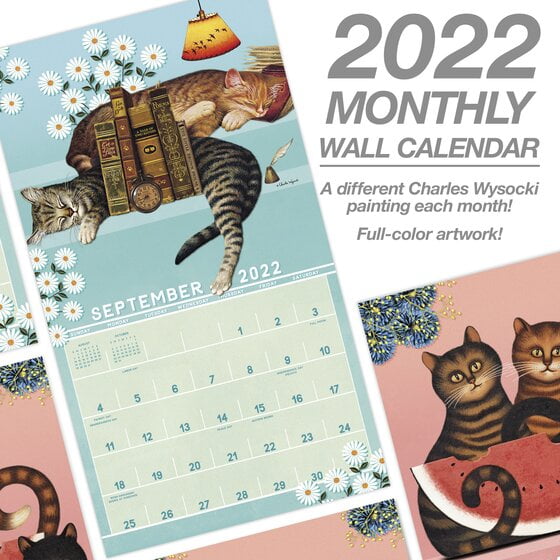 Charles Wysocki Cat Tales 2022 Monthly Wall Calendar 13 12 X 12 - Wall  Calendars - Walmart.com