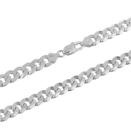 9mm 925 Sterling Silver Cuban Curb Link Chain Necklace 16 inch