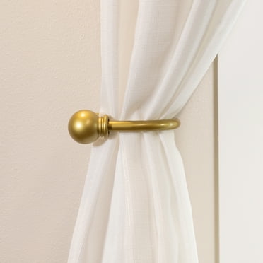 Mainstays Ball Curtain Holdbacks Gold, Set of Two