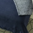 thumbnail image 3 of Cozy Tyme Lorraine Flannel Reversible Heathered Sherpa Throw - Super Soft Solid Color 50"x 60" Navy, 3 of 11
