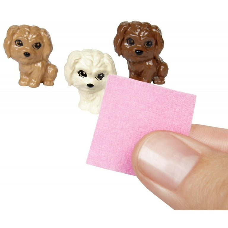 Barbie Newborn Pups Set with Doll Mommy Dog Color Change