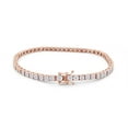 thumbnail image 2 of AFFY 1 CT Round Cut White Natural Diamond Tennis Bracelet In 14k Rose Gold Over Sterling Silver- 8.5", 2 of 5