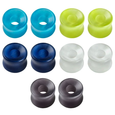 - BodyJ4You 10PCS Gauge Plugs Tunnels 2G (6mm) Glass Double Flare Ear Stretching Expander