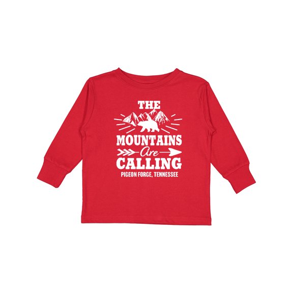 Inktastic Pigeon Forge Tennessee The Mountains Are Calling Boys or Girls Long Sleeve Toddler T-Shirt