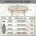 thumbnail image 2 of Oval Tablecloth 60x84in for Oval Table Waterproof Table Cloths for Dining Room Indoor Outdoor Table Cloth, 2 of 5