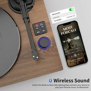 EYESEN Bluetooth Turntable HiFi System and record player with 36W Speakers & Magnetic Cartridge