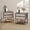 Gray, variant on FANRAL Boho Chic 2 Drawer Nightstand with Rattan Accents,Stylish Storage Bedside Table with Shelf & Gold Handles,Walnut Night Stand